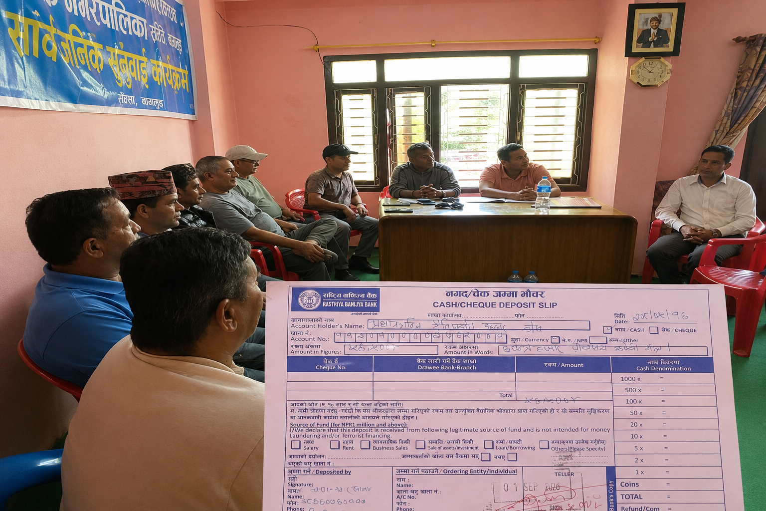 रास्वपा बागलुङ नगरद्वारा बाढि पिडितका लागि ५६ हजार रुपैयाँ सहयोग 